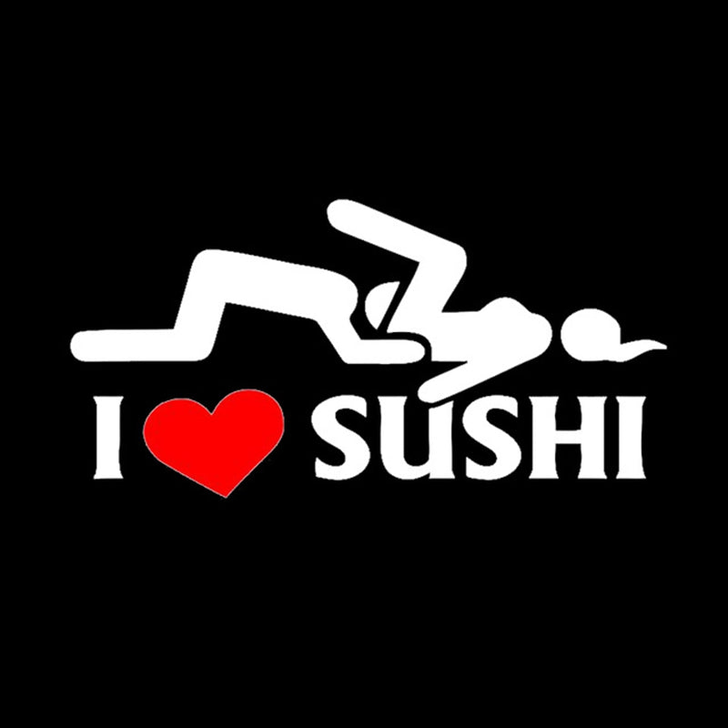 Autocollant Voiture I Love Sushi