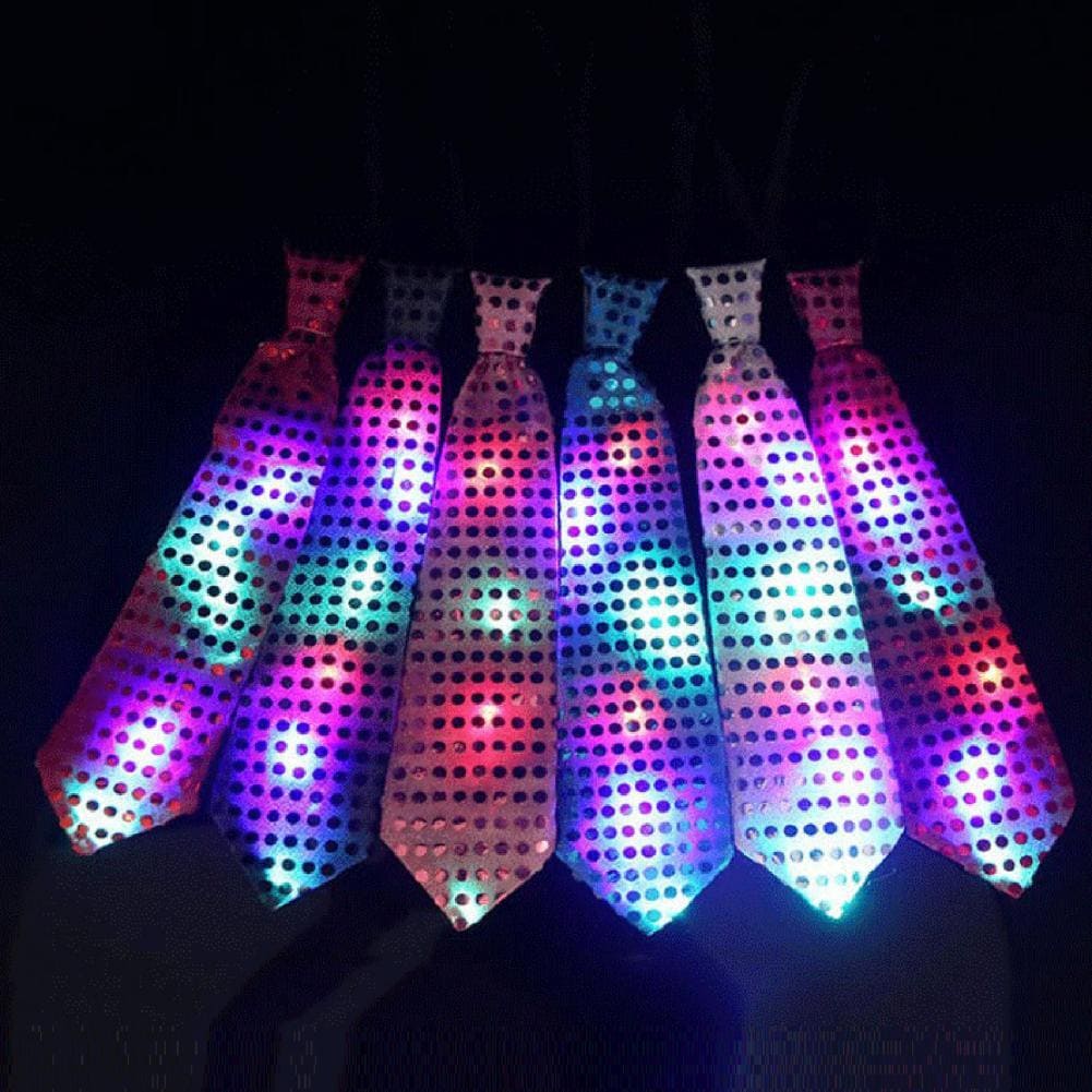 Cravate En Polyester à Paillettes Roses - Accessoire De Mode Festif Et Brillant